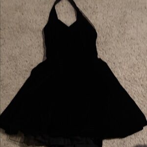 Vintage Masquerade Black Halter Dress size 9